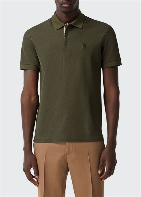 burberry olive men cappotto|Burberry Men's Eddie Polo Shirt with Check Placket.